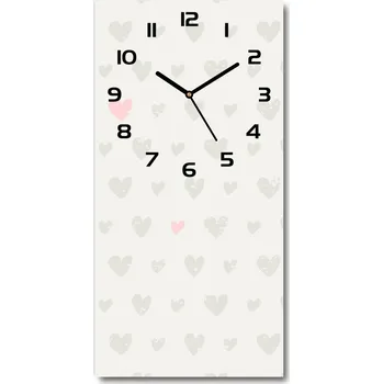 Hodiny Nástěnné skleněné hodiny Srdce pozadí