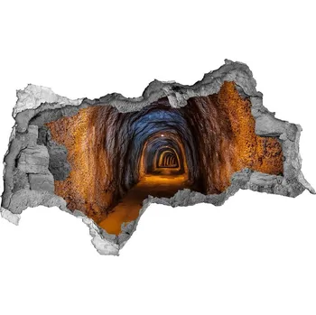 Fototapeta Fototapeta díra na zeď 3D Podzemní tunel