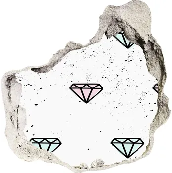 Fototapeta Fototapeta díra na zeď Diamanty