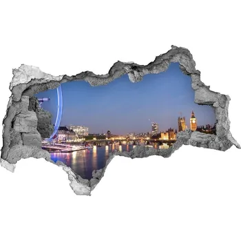 Fototapeta Fototapeta díra na zeď 3D London Yey Londýn