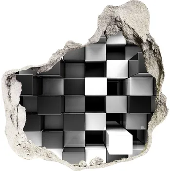 Fototapeta Díra 3D fototapeta na stěnu Abstrakce kostky
