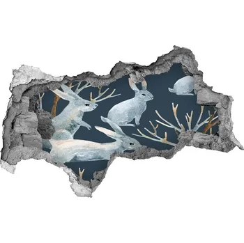 Fototapeta Díra 3D fototapeta nálepka Králík zima