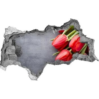 Fototapeta Samolepící díra na stěnu Červené tulipány