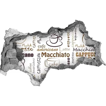 Fototapeta Fototapeta díra na zeď Káva