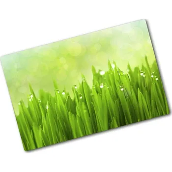 Kuchyňské prkénko Deska na krájení skleněná Tráva