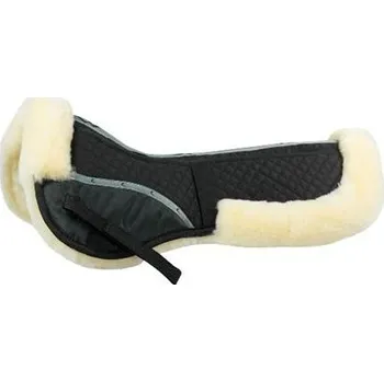 Deka pro koně Korekční podložka pod sedlo Horze s pravým beránkem, černá