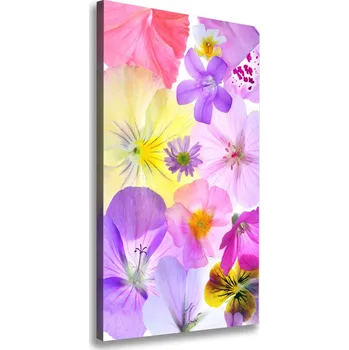 Obraz Vertikální Foto obraz na plátně Barevné květiny