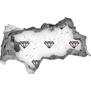 Fototapeta Fototapeta díra na zeď Diamanty