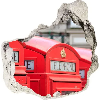 Fototapeta Fototapeta díra na zeď 3D Telefonní budka