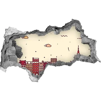 Fototapeta Fototapeta díra na zeď Varšava Polsko