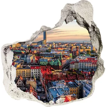 Fototapeta Fototapeta díra na zeď 3D Panorama Vratislav