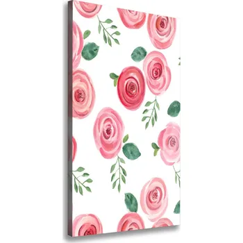 Obraz Vertikální Vertikální Foto obraz na plátně do obýváku Růžové růže