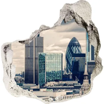 Fototapeta Fototapeta díra na zeď 3D Mrakodrapy