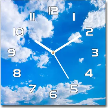 Hodiny Skleněné hodiny na stěnu Mraky na nebi