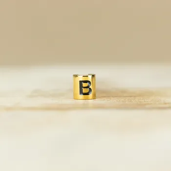 Dětské navlékací korálky Korálek písmeno Barva: Zlatá, Písmeno: P