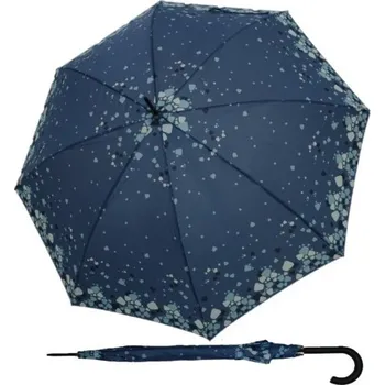 DERBY Lang Hit AC Crystal - dámský holový vystřelovací deštník modrá 77265PR01