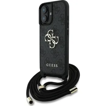 Telefonní příslušenství Pouzdro GUESS pro IPHONE 16 Plus GUHCP16MP4GMGCRK (CBDY PU 4G Big Logo W/Cord Strap) černé