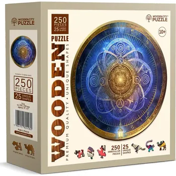 WOODEN CITY Dřevěné puzzle Modrý zvěrokruh 250 dílků
