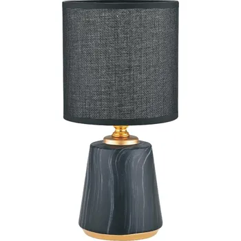 Lampička Zuma Line HS8605-BL - Stolní lampa 1xE14/40W/230V černá/zlatá/dekor mramoru