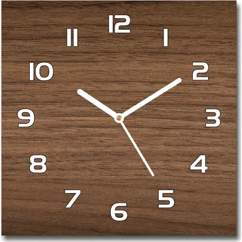 Hodiny Skleněné hodiny na stěnu Dřevěné pozadí