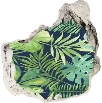 Fototapeta Nálepka 3D díra na zeď Tropické listí