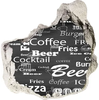 Fototapeta Fototapeta díra na zeď Menu v restauraci