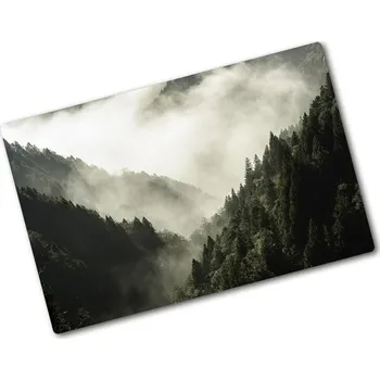Kuchyňské prkénko Kuchyňská deska skleněná Mlha nad lesem