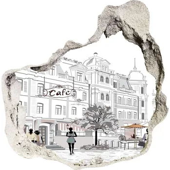 Fototapeta Díra 3D fototapeta na stěnu Staré město