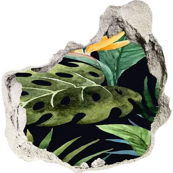 Fototapeta Nálepka 3D díra na zeď Tropické květiny