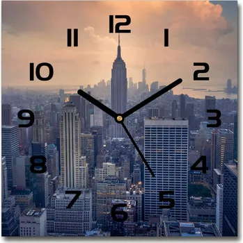 Hodiny Skleněné hodiny čtverec Manhattna Nev York