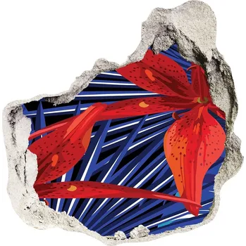 Fototapeta Fototapeta díra na zeď Tropické květiny