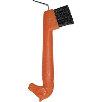 Podkovářské vybavení Háček na kopyta s kartáčkem, hlava koně, mix barev