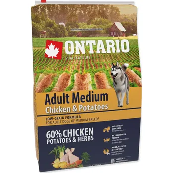 Krmivo pro psa Ontario Adult Medium Chicken & Potatoes Hmotnost: 2,25 kg