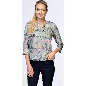 Dámská halenka Šedá dámská halenka s 3/4 rukávy 7827 velikost L