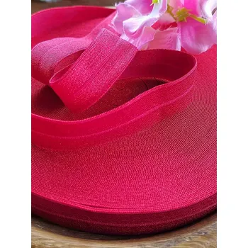 Textilie Lemovací pruženka šíře 19 mm červená