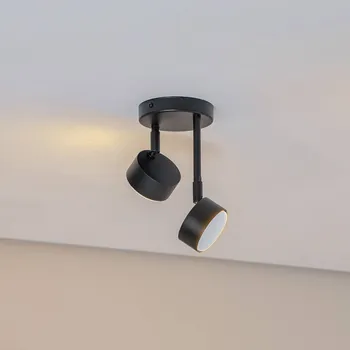 Lampička SIGMA Stropní bodové světlo Nemo, 21 cm, 2-bodové, černé, otočné, GX53 černá, bílá 2 x 12 W LED - Doprava zdarma
