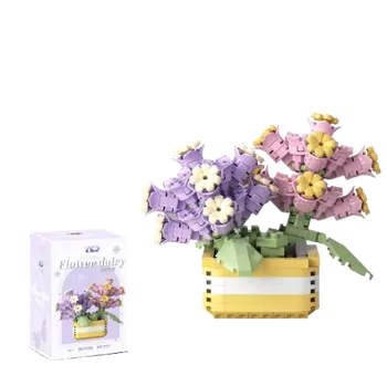 ostatní stavebnice Zhe Gao Fialky v květináči stavebnice