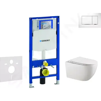 Geberit Duofix Set předstěnové instalace, klozetu Gaia a sedátka softclose, tlačítko Sigma30, bílá/chrom, SANI11CA3123