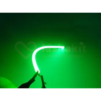 Polovodič LaskaKit_cz LED svítící vlákno 128mm, jednostranné Zelená