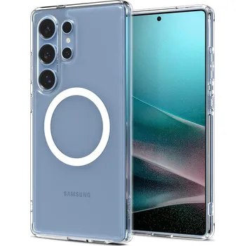 Pouzdro na mobilní telefon Spigen Ultra Hybrid MagSafe Clear White Samsung Galaxy S25 Ultra ACS08956