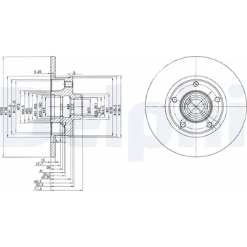 Brzdový kotouč Brzdový kotouč DELPHI BG2714