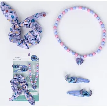 Náhrdelník Čtyřdílná sada dívčích doplňků Stitch Velikost: ONE SIZE