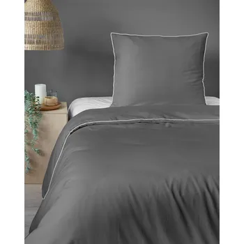 Povlečení Elegantní ložní povlečení s lemovkou PURE v šedé barvě