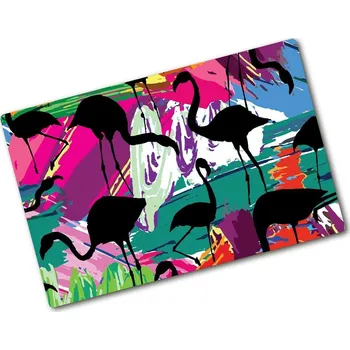 Kuchyňské prkénko Kuchyňská deska skleněná Plameňáci