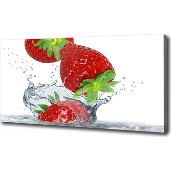 Obraz Foto obraz na plátně Jahody a voda