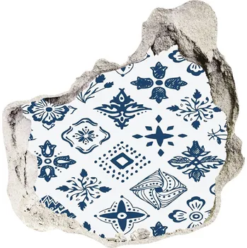 Fototapeta Nálepka 3D díra na zeď Květinový vzor