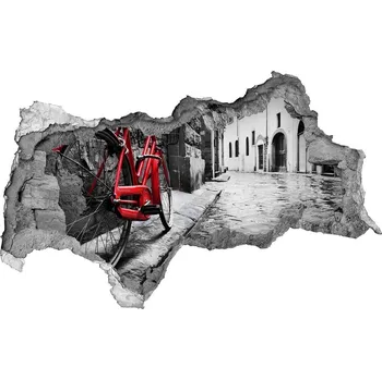 Fototapeta Díra 3D foto tapeta nálepka Červené kolo