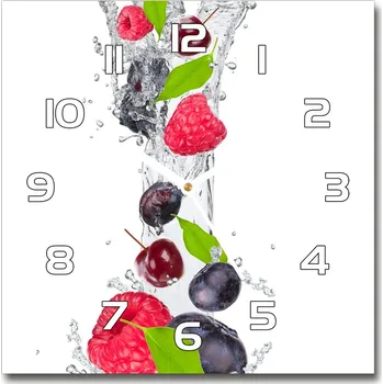 Hodiny Skleněné hodiny na stěnu Ovoce a voda