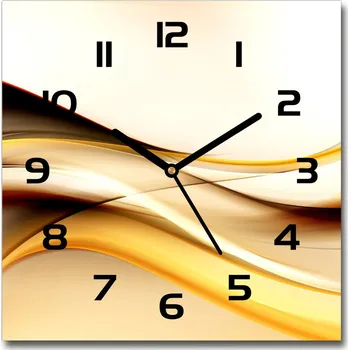 Hodiny Skleněné hodiny na stěnu Abstraktní vlny