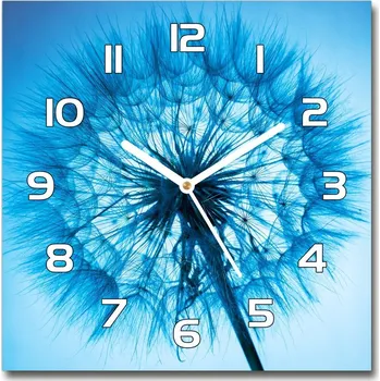 Hodiny Skleněné hodiny čtverec Pampeliška